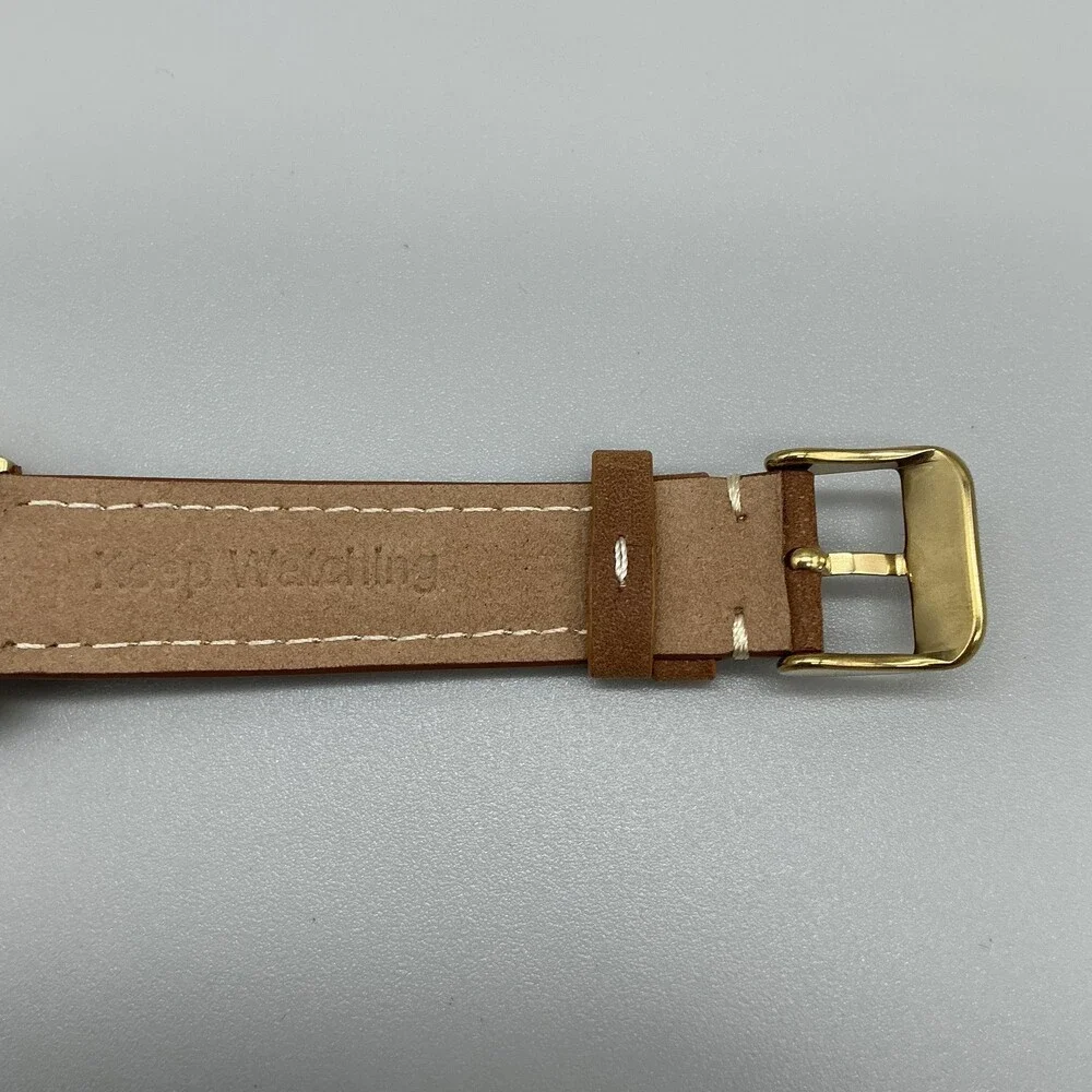 Vintage Phasar Mens Watch 35mm Y563-8430 Gold Tone Day Date New Battery